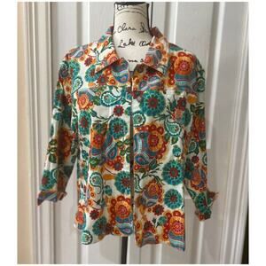 KAKTUS JACKET PSYCHEDELIC PAISLEY 60’STYLE HIPPIE SUMMER OF LOVE VISUAL SZ XL